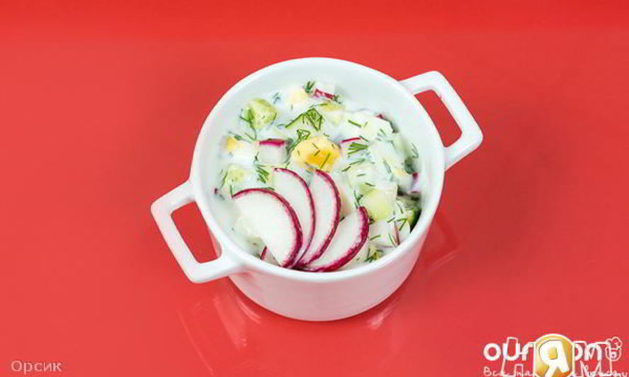 Рецепт холодного супа редиска
