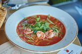 Холодный томатный суп Кук-си с креветками