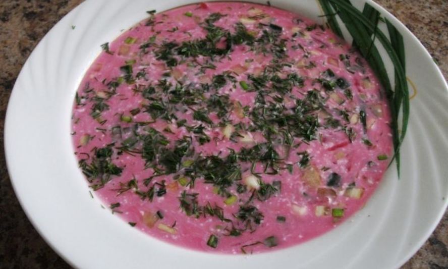 Рецепт свекольника на кефире классический холодный суп