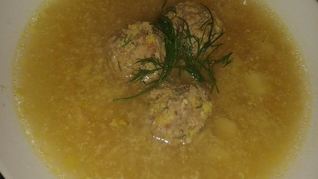 Кукурузный суп с фрикадельками