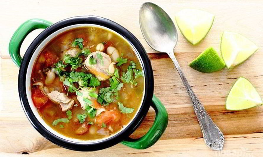 Рецепт мексиканского супа с фасолью
