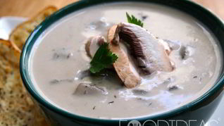 Молочный суп с грибами