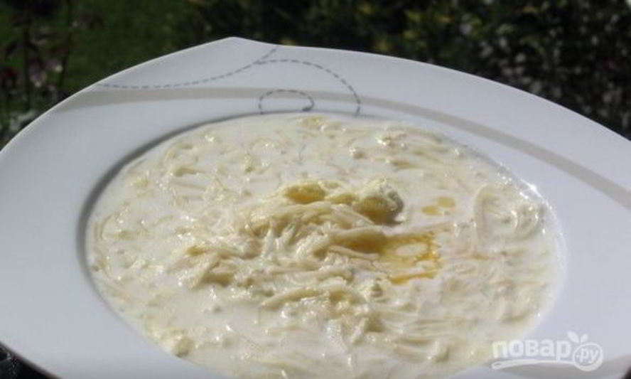 Рецепт молочного супа с лапшой