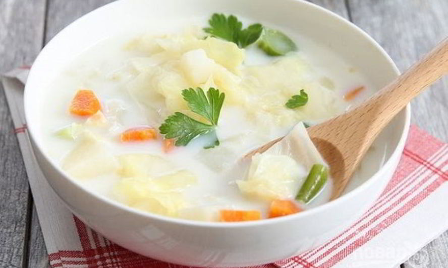 Рецепт молочного супа с овощами