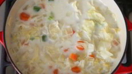 молочный суп с овощами