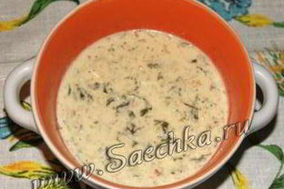 Суп молочный с овощами