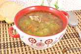 Мясной суп с гречкой