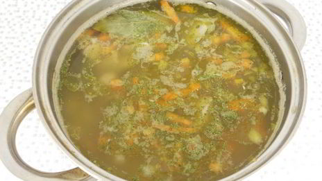 мясной суп с гречкой