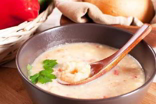 Нежный грибной крем-суп с креветками