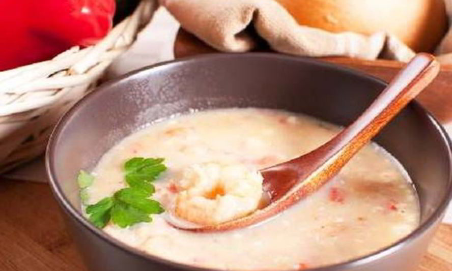 Рецепт нежного грибного крема-супа с креветками