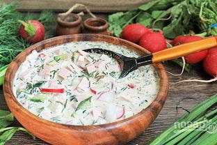 Классическая окрошка на квасе