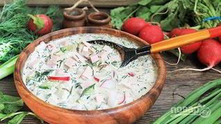 Классическая окрошка на квасе