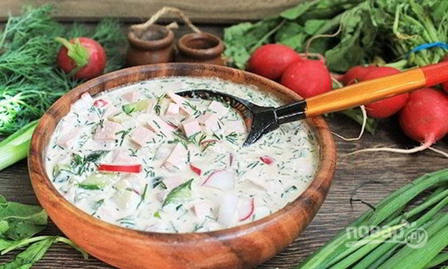 Рецепт классической окрошки на квасе