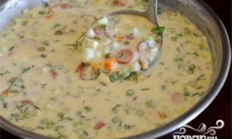 Рецепт окрошки на кефире и минералке