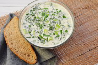 Окрошка на хлебном квасе