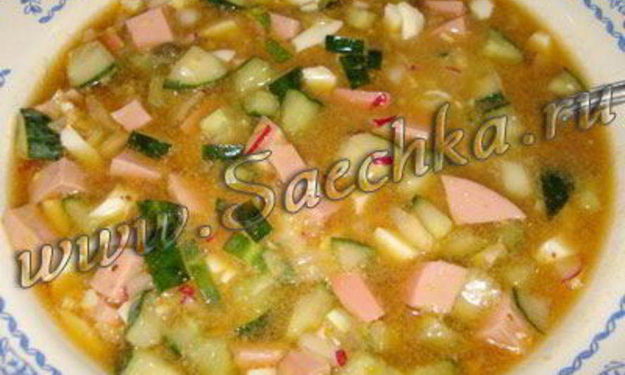 Рецепт окрошки на квасе