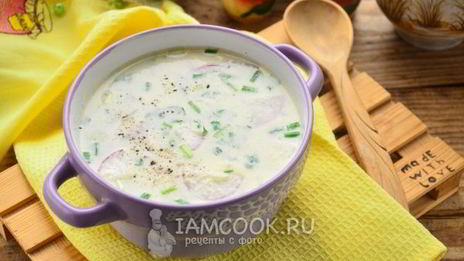 окрошка на майонезе с колбасой