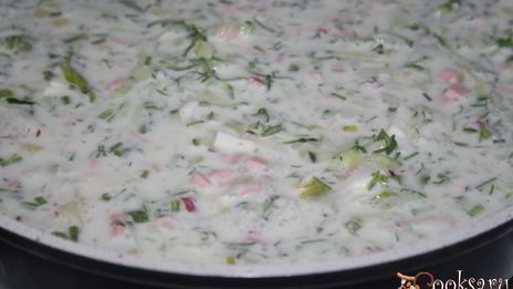 окрошка на сметане и айране