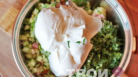 окрошка на сметане