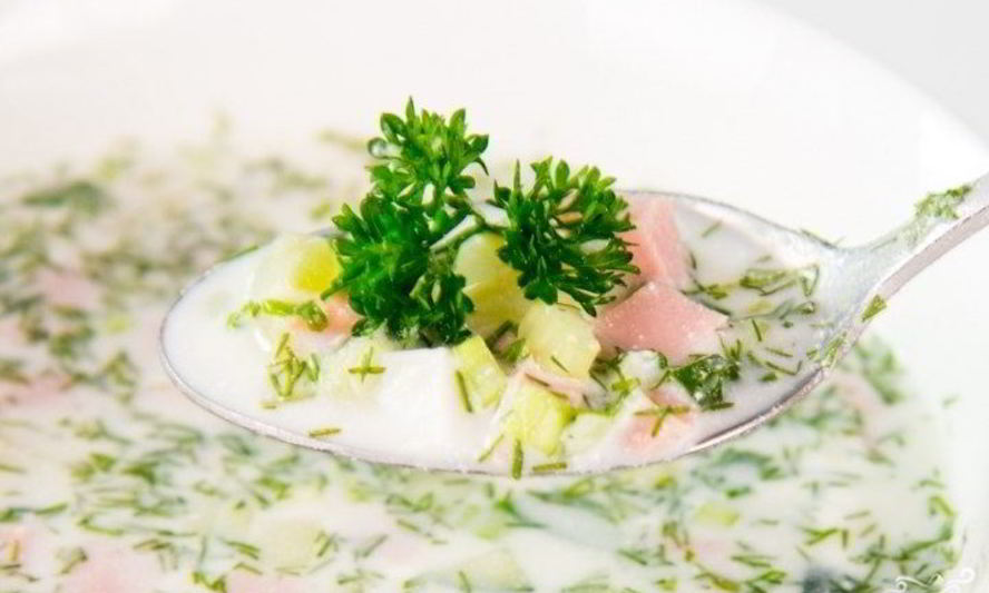 Рецепт окрошки на сыворотке