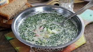 Окрошка на воде с майонезом и уксусом