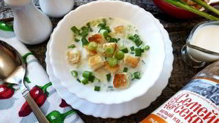 Окрошка по-польски с сыром