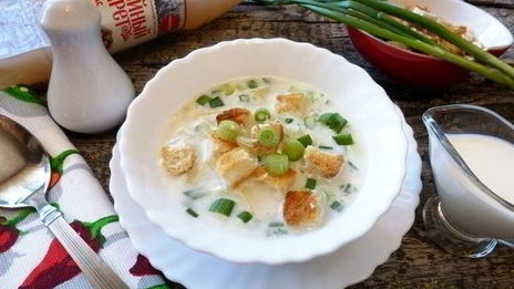 окрошка по-польски с сыром