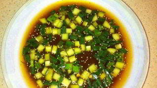 Окрошка с горчицей и хреном