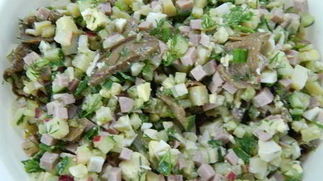 окрошка с грибами