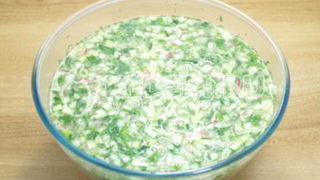 окрошка с колбасой