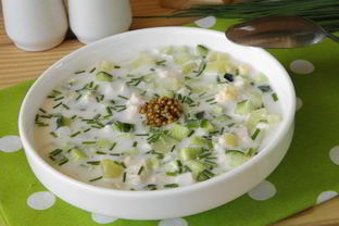 Окрошка с курицей