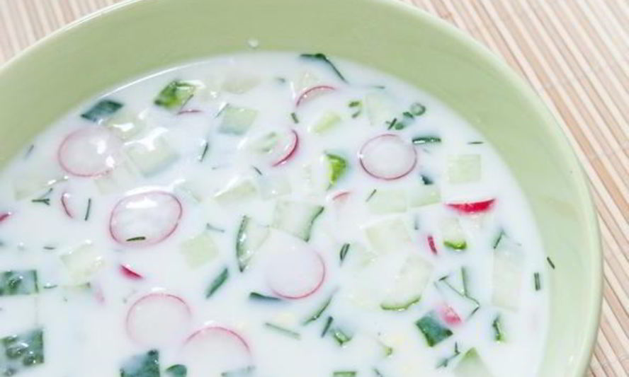 Рецепт окрошки с редиской