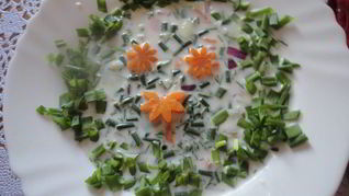 Окрошка с цветной капустой