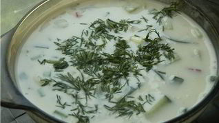 Окрошка сыроедческая