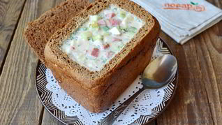 Окрошка в хлебе