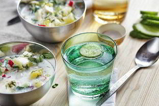 Окрошка вегетарианская на кефире