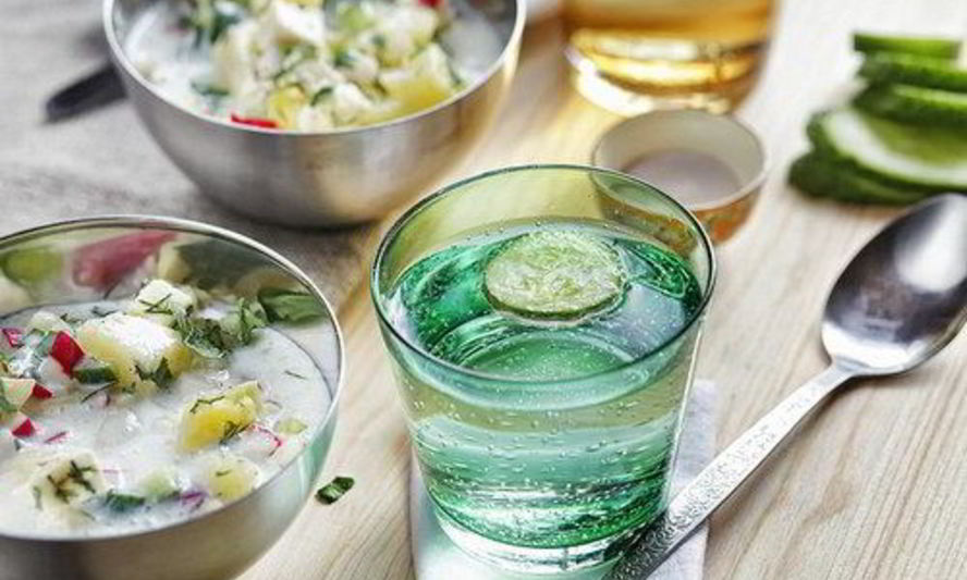 Рецепт окрошки вегетарианской на кефире