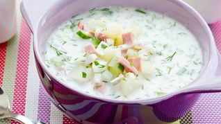Сметанная окрошка