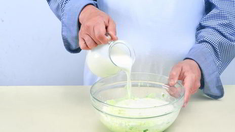 вегетарианская окрошка на кефире