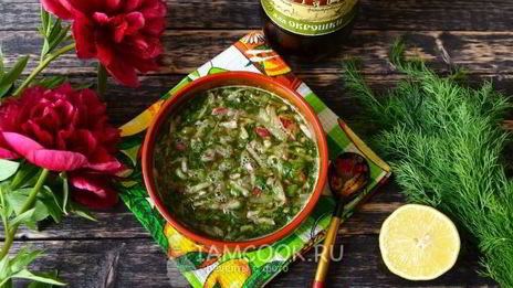 вегетарианская окрошка на квасе