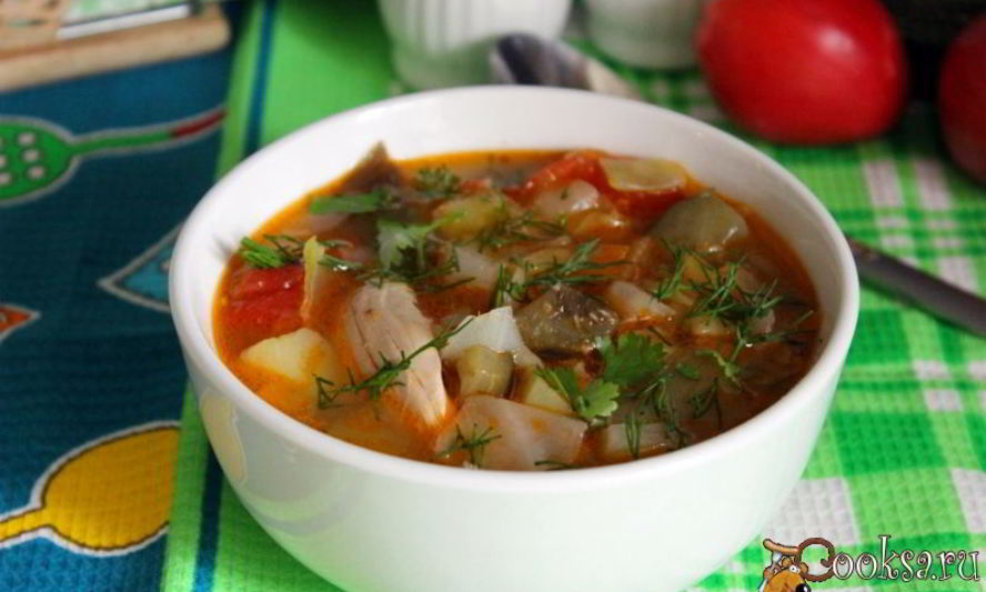 Рецепт куриного супа с осенними овощами