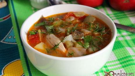 куриный суп с осенними овощами