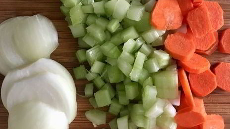 минестроне с рисом и песто из руколы