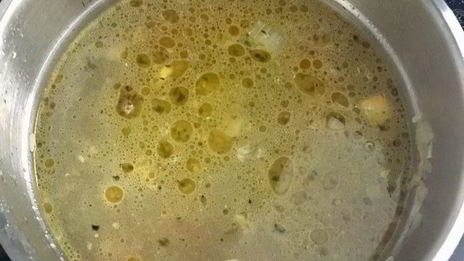 минестроне с рисом и песто из руколы