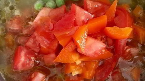 минестроне с рисом и песто из руколы