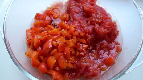 овощной, летний супчик с томатно-чесночными гренками