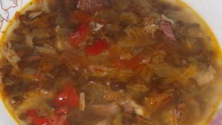 Овощной суп из чечевицы