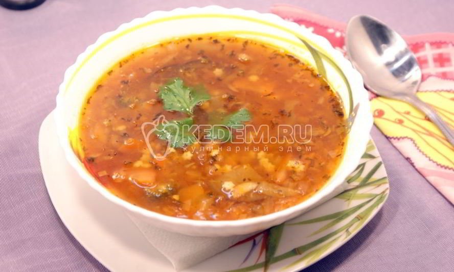 Рецепт овощного супа с баклажанами
