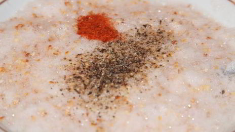 овощной суп с белково-кунжутным омлетом