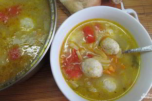 Овощной суп с фрикадельками